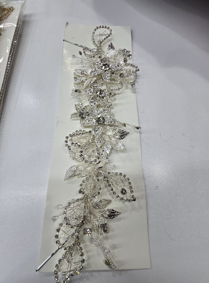 3D appliqué silver and gold