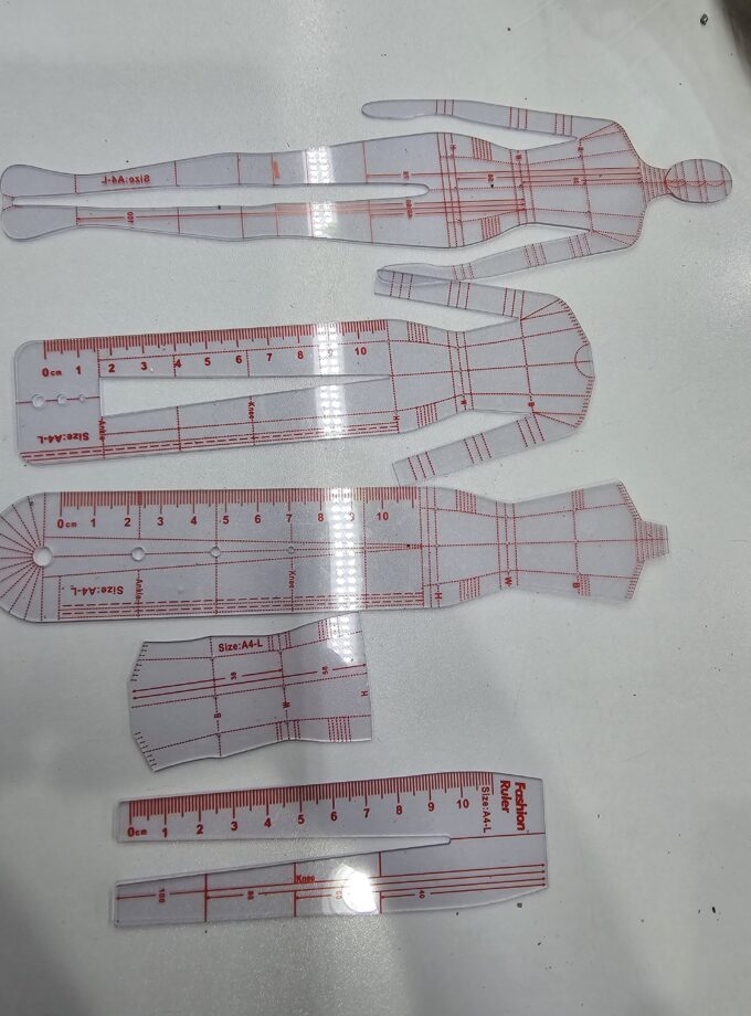 Fashion Illustration rulers set of 5.
