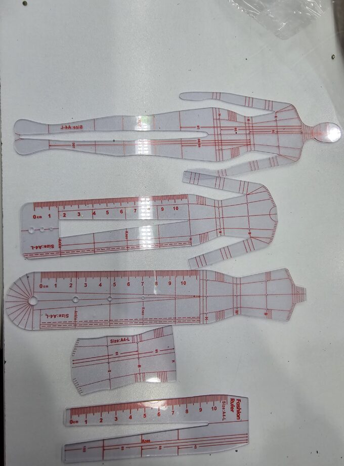 Fashion Illustration rulers set of 5.