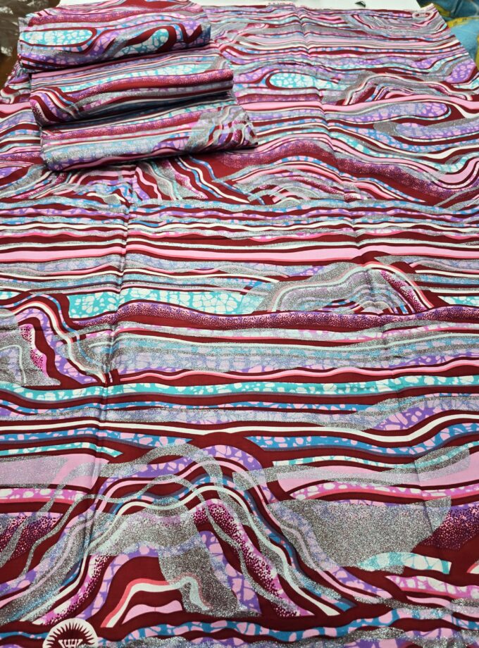 Ankara satin blend with glitter