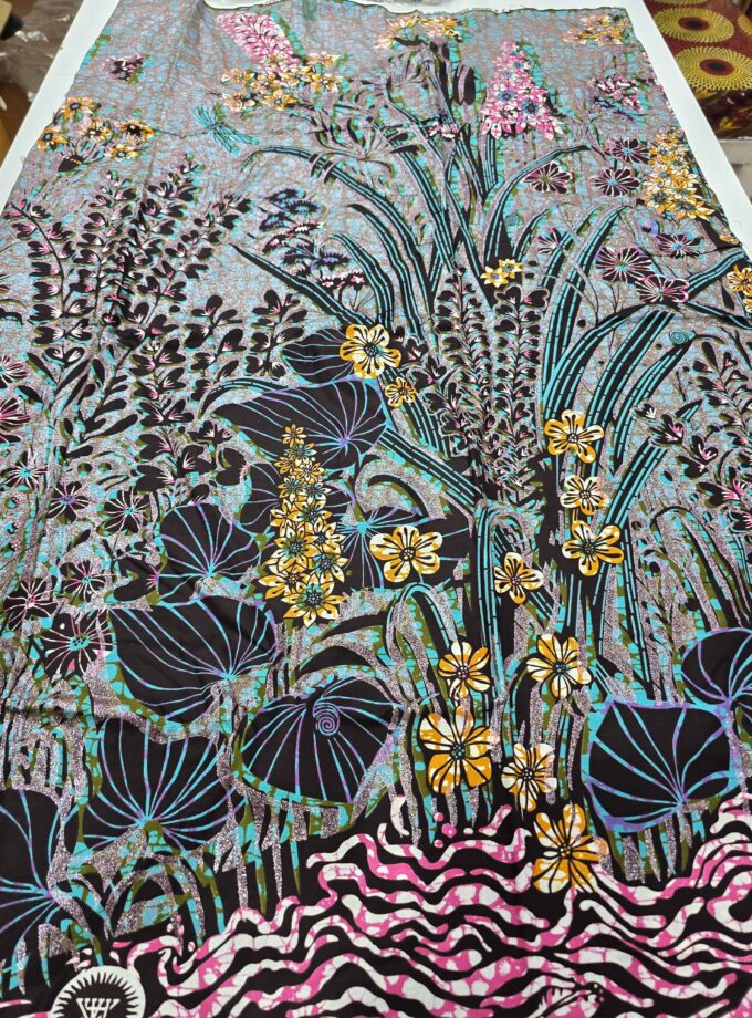 Ankara satin with glitter