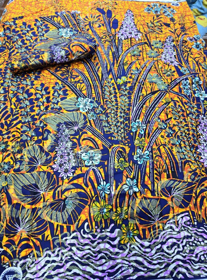 Ankara satin with glitter