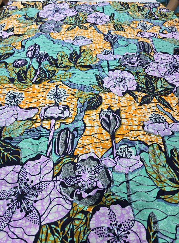 Ankara Satin with glitter