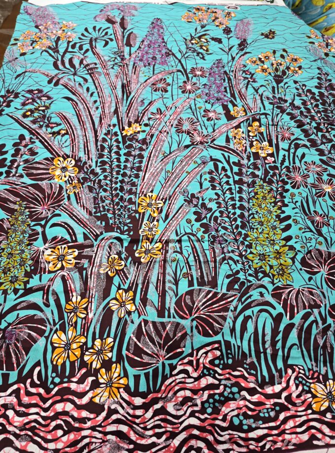 Ankara satin with glitter