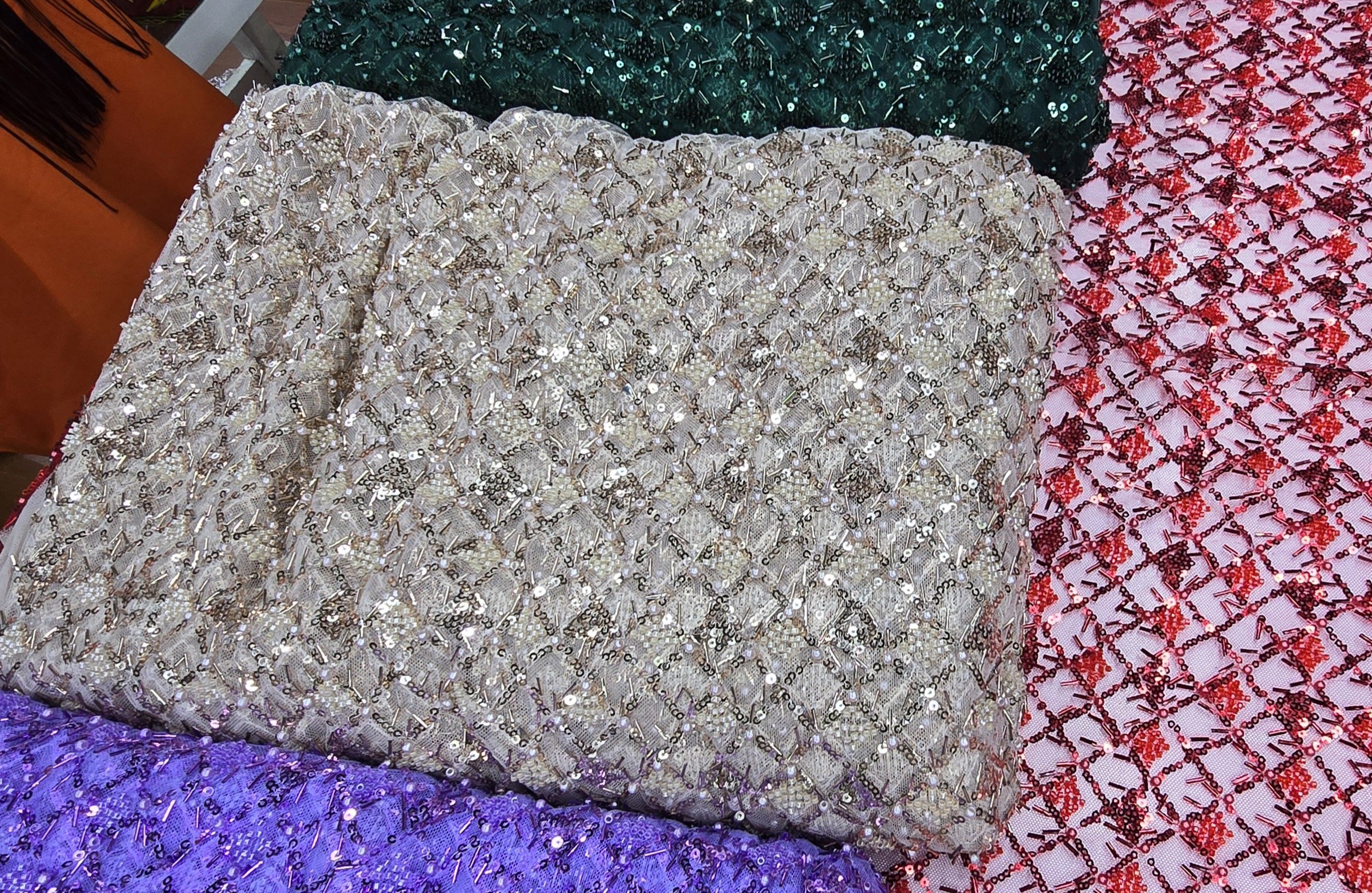 Beaded lace / yard - Image 2